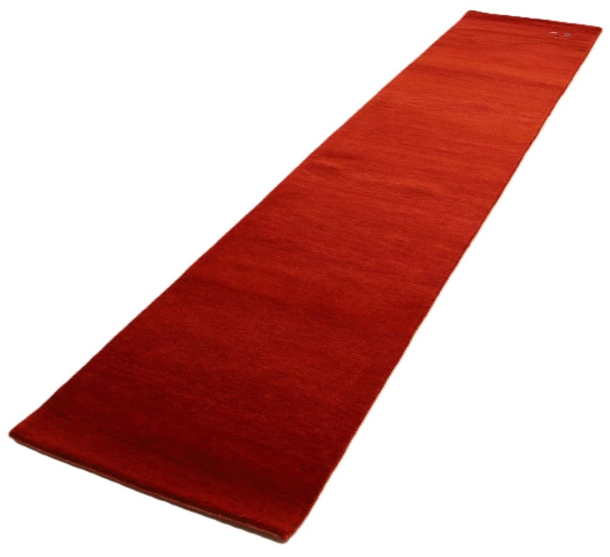 Hand-Knotted Wool Loribaft Indian Rug, 342 × 78 cm