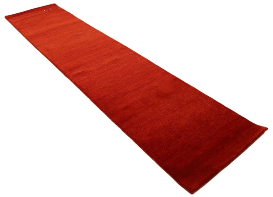 Hand-Knotted Wool Loribaft Indian Rug, 342 × 78 cm