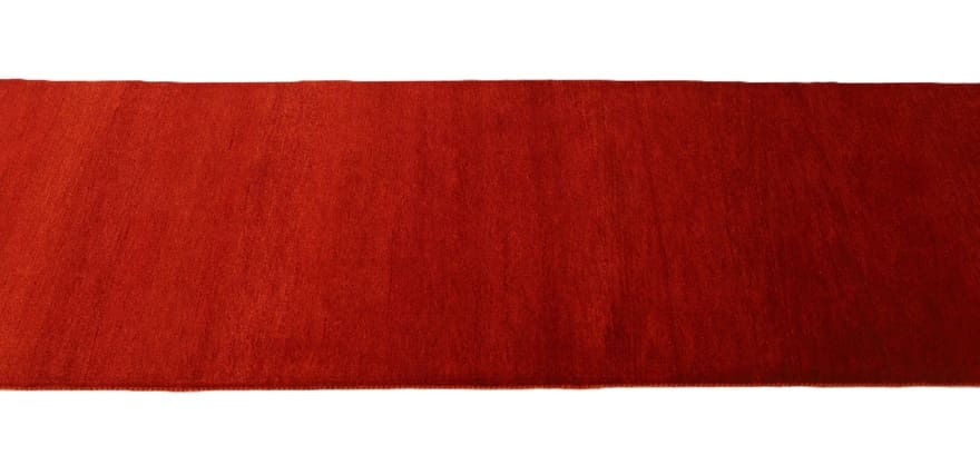 Hand-Knotted Wool Loribaft Indian Rug, 342 × 78 cm