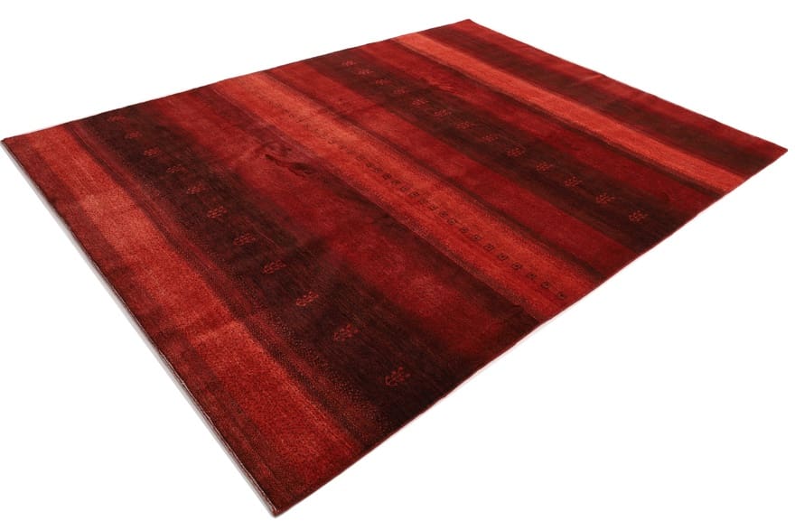 gabbeh-teppich-337x255-cm-geometrisches-muster-handgeknupft-1 Gabbeh Persian Rug — hand-knotted, 335 × 254 cm, Wool