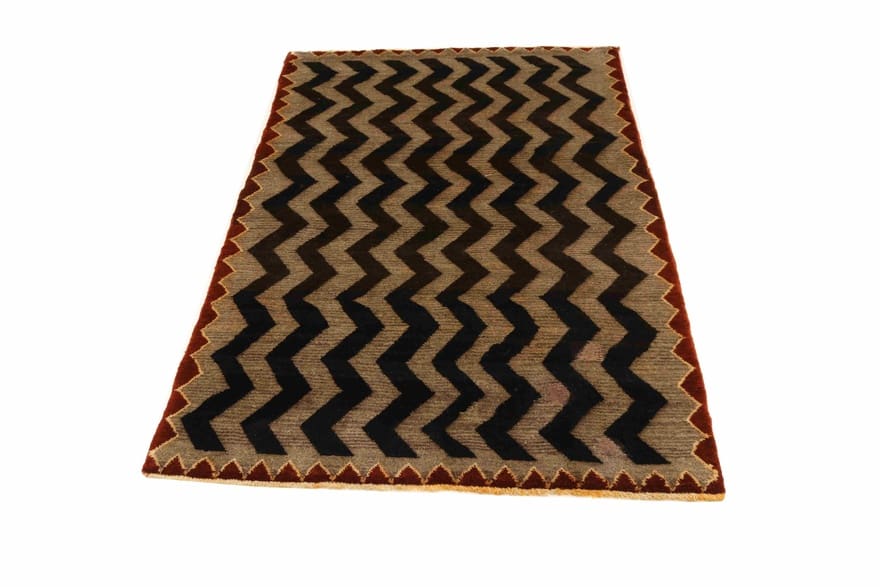 orientteppich-ghashghai-175x105-cm-160000-knoten-braun-gelb-handgeknupft-3 Qashqai Persian Rug — hand-knotted, 173 × 104 cm