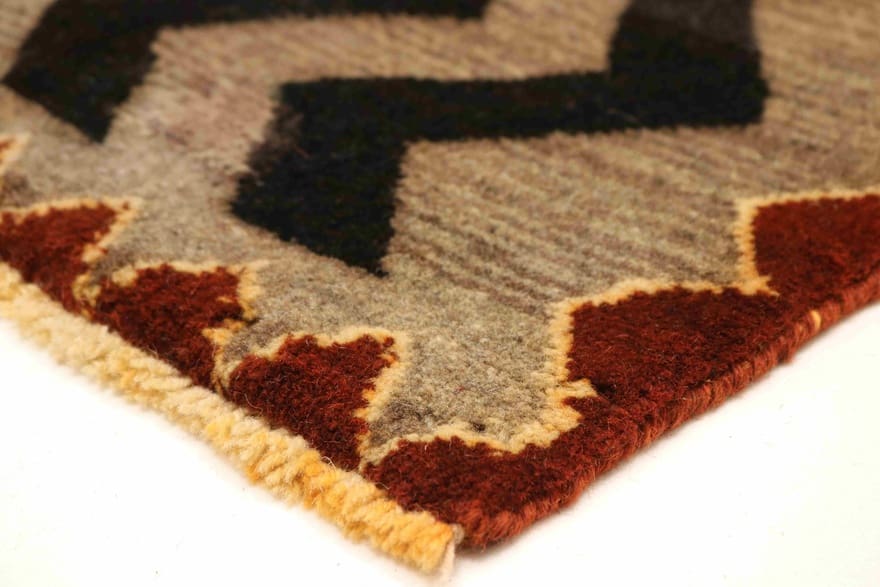 orientteppich-ghashghai-175x105-cm-160000-knoten-braun-gelb-handgeknupft-4 Qashqai Persian Rug — hand-knotted, 173 × 104 cm