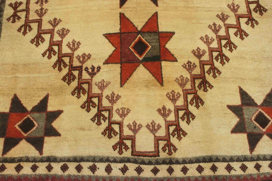 ghashghai-teppich-229x129-cm-handgeknupft-perserteppich-3 Qashqai Persian Rug — hand-knotted, 227 × 128 cm, Wool