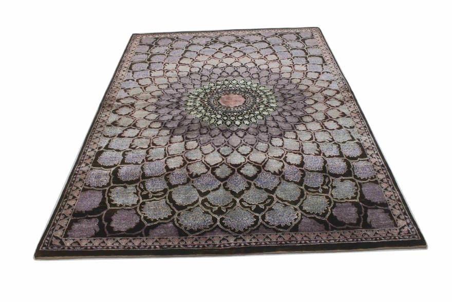 loribaft-orientteppich-240x171-cm-robust-handgeknupft-3 Hand-Knotted Wool & Silk Loribaft Indian Rug, 238 × 170 cm