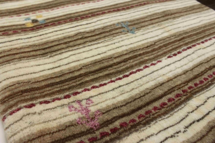 Hand-Knotted Wool Loribaft Indian Rug, 295 × 209 cm