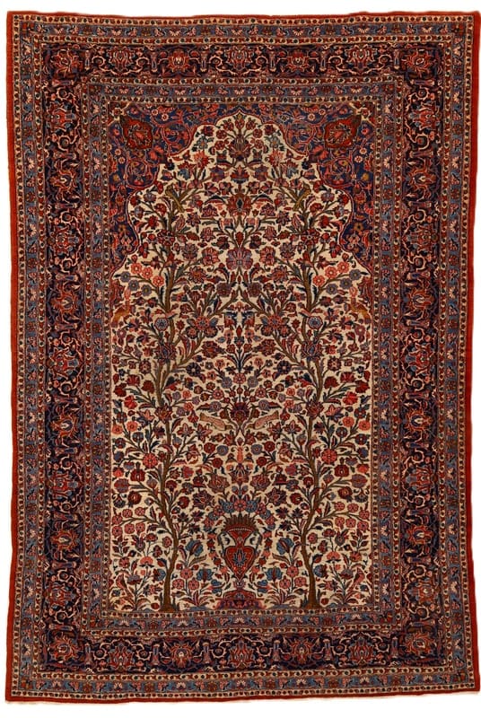 Antique Kashan Persian Rug — 343 × 230 cm, Wool