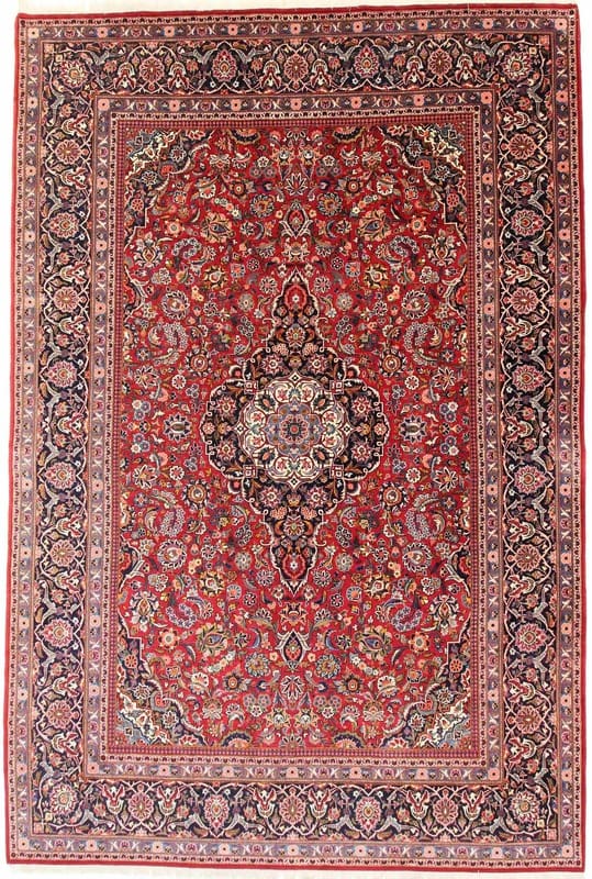 Antique Kashan Persian Rug, 350 × 230 cm, Wool