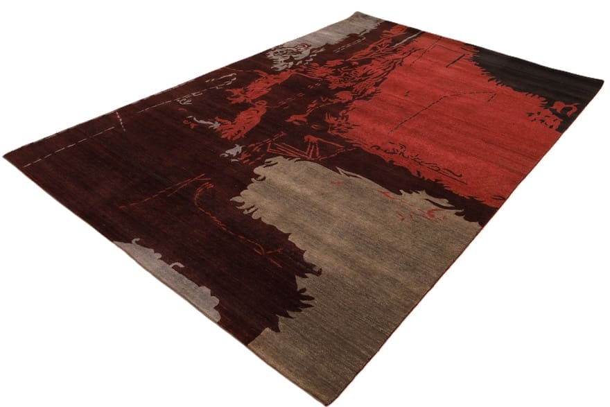 Indian Rug — hand-knotted, 303 × 205 cm, Wool