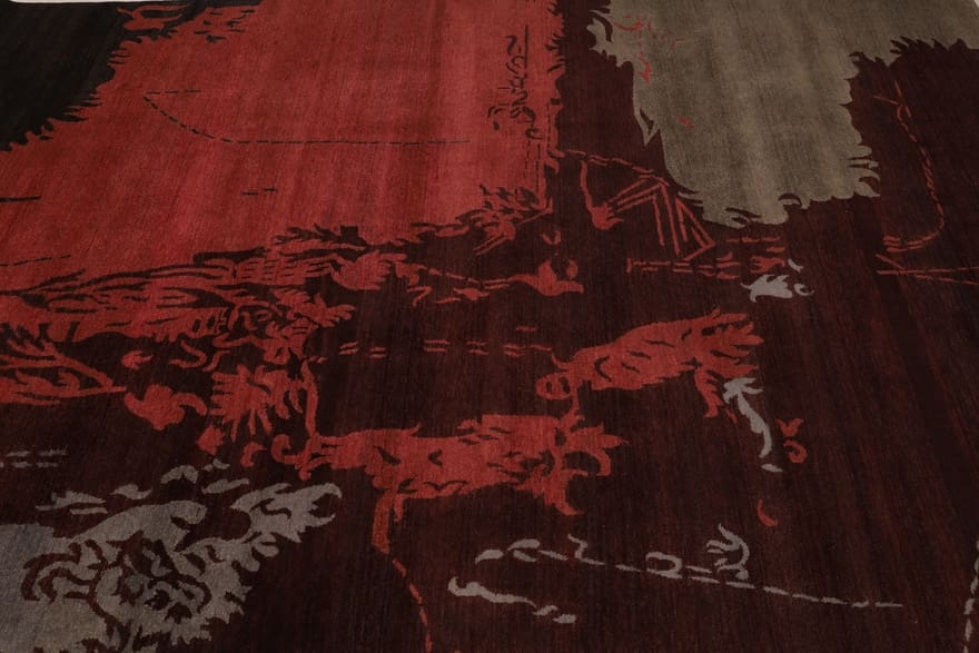 Indian Rug — hand-knotted, 303 × 205 cm, Wool