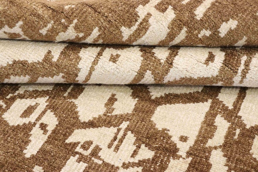 modern-ikat-teppich-239x167-cm-handgeknupft-orientteppich-3 Indian Rug — hand-knotted, 237 × 166 cm, Wool