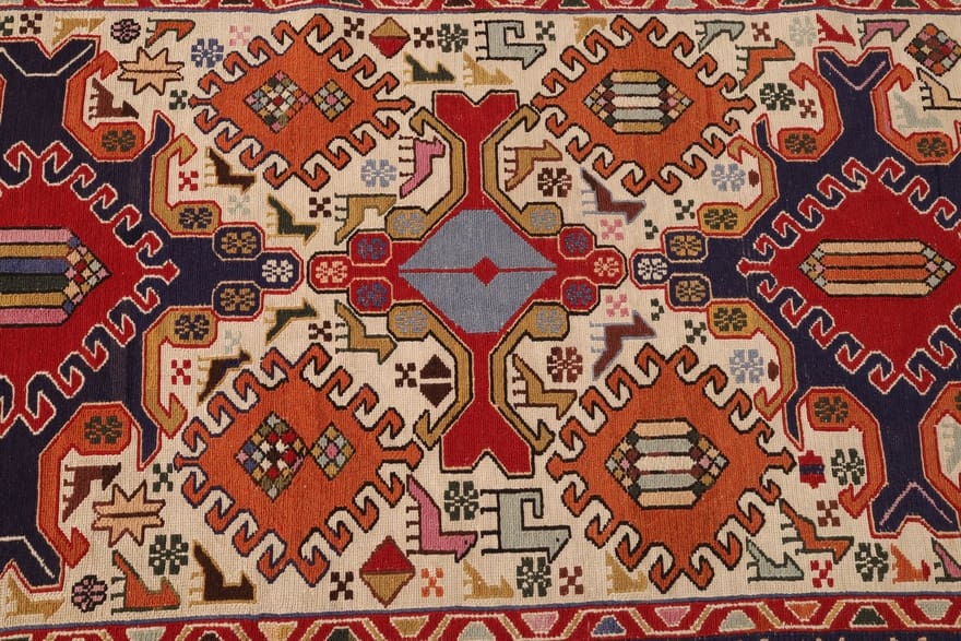 Kilim Persian Rug 266 × 88 cm, Wool & Silk, hand-woven