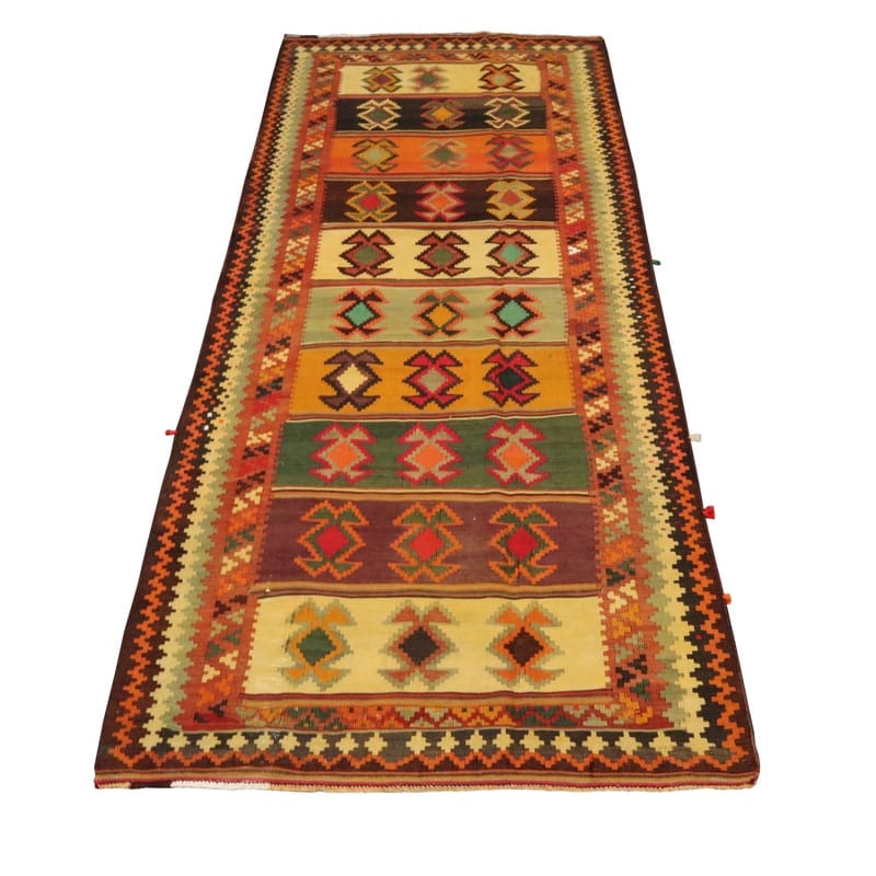 Kilim Persian Rug 308 × 132 cm, Wool, hand-woven