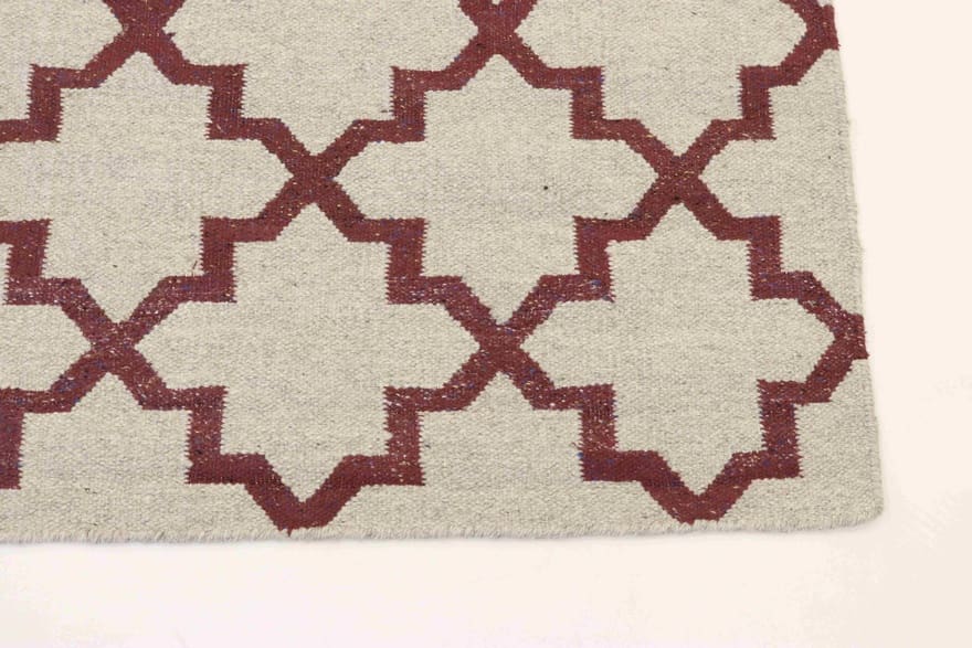 Kilim Indian Rug — hand-woven, 230 × 160 cm, Wool