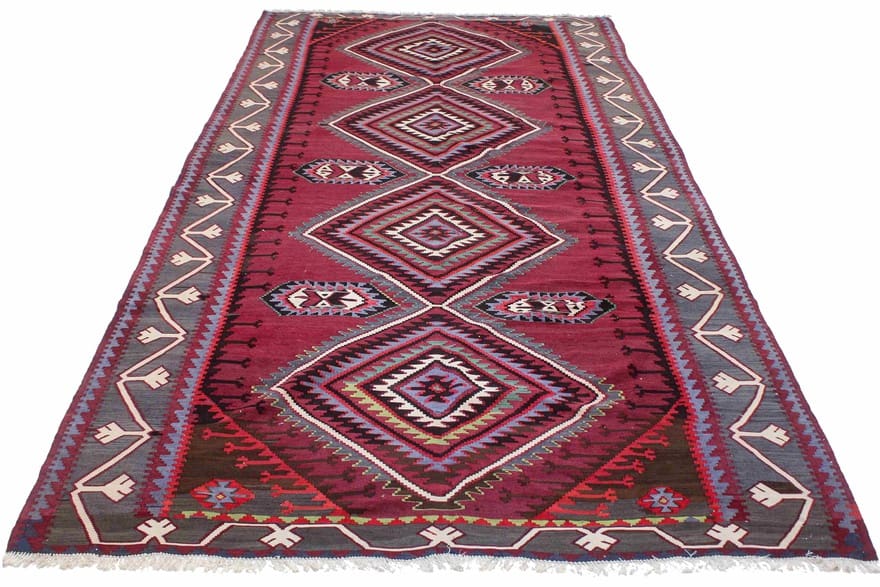 kelim-gaschgai-teppich-348x197-cm-handgewebt-orientteppich-2 Kilim Persian Rug — hand-woven, 346 × 196 cm, Wool