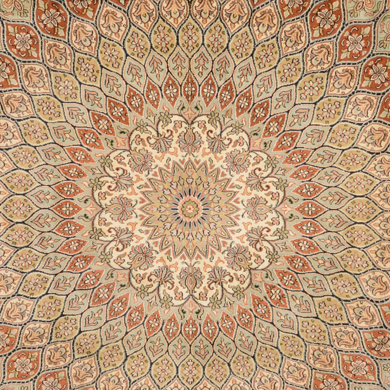 Kashmir Indian Rug — hand-knotted, 184 × 284 cm, Wool & Silk