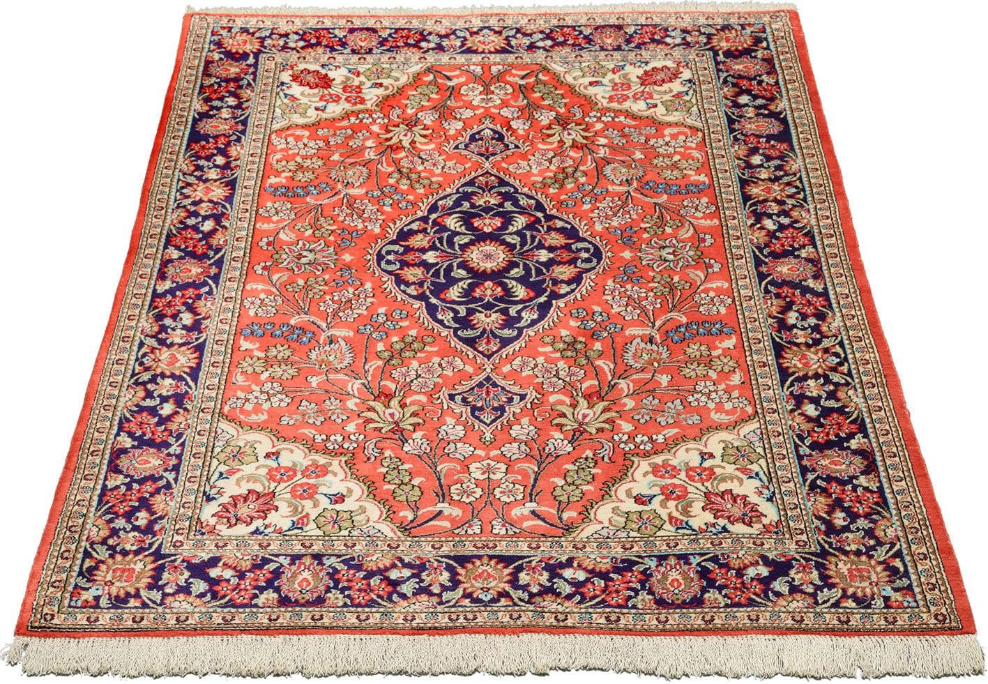 eleganter-ghom-teppich-103-x-153cm-seide-handgeknupft-persian-1 Qom Persian Rug 103 × 153 cm, Silk, hand-knotted