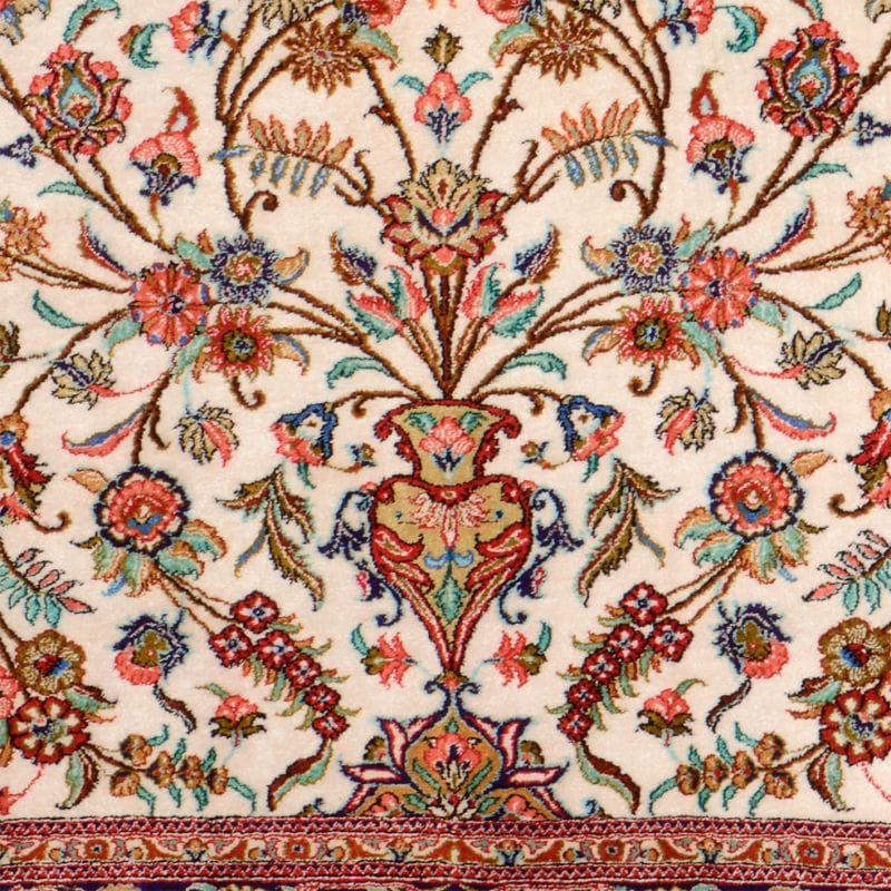 Qom Persian Rug — hand-knotted, 107 × 153 cm, Silk