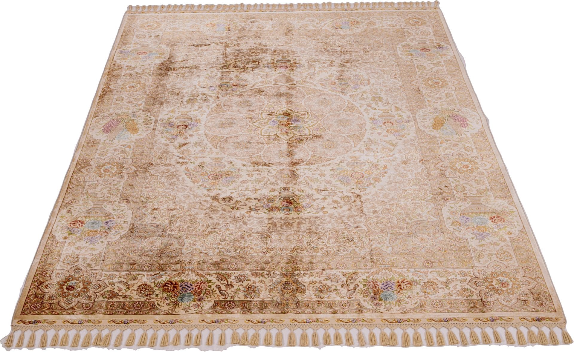 Hereke Chinese Rug — hand-knotted, 170 × 243 cm, Wool & Silk