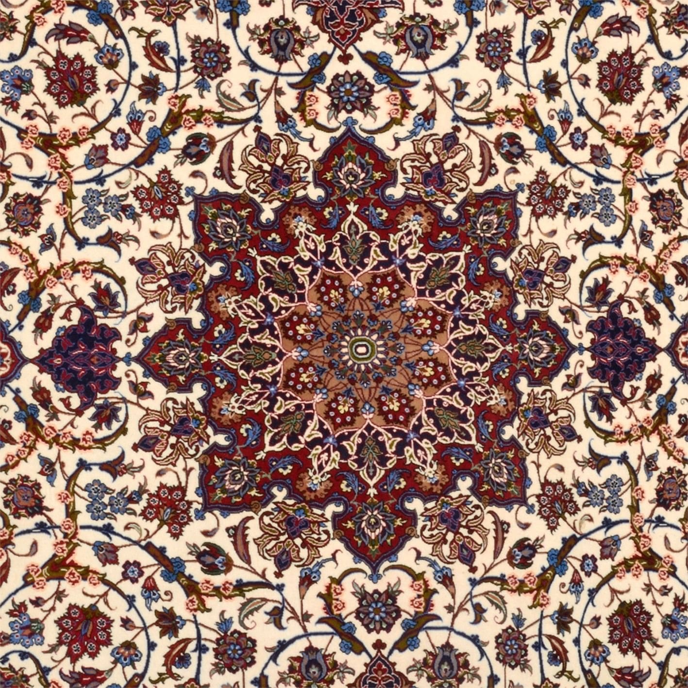 Hand-Knotted Wool & Silk Isfahan Persian Rug, 259 × 366 cm