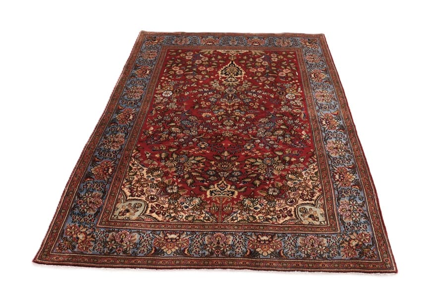 Hand-Knotted Silk Qom Persian Rug, 198 × 142 cm