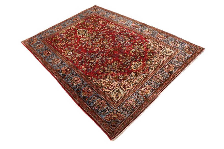 Hand-Knotted Silk Qom Persian Rug, 198 × 142 cm