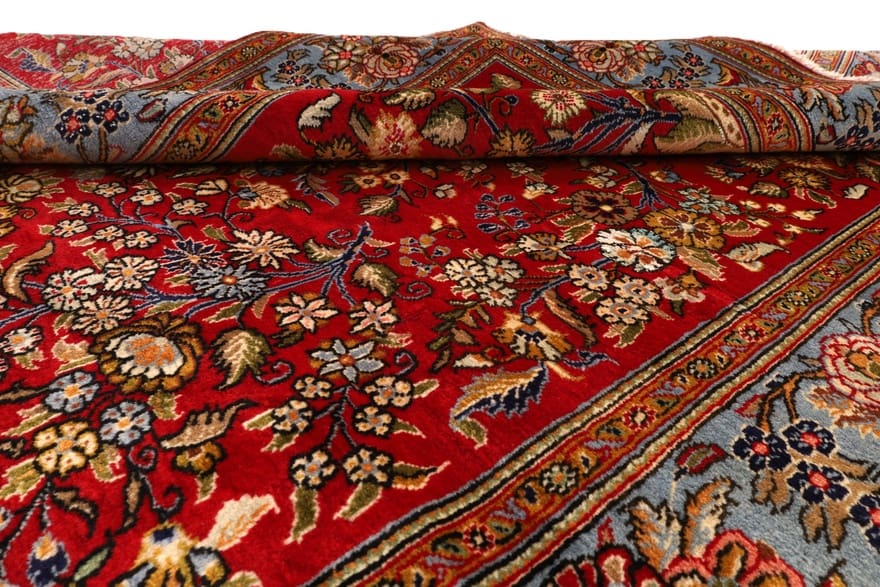 Hand-Knotted Silk Qom Persian Rug, 198 × 142 cm