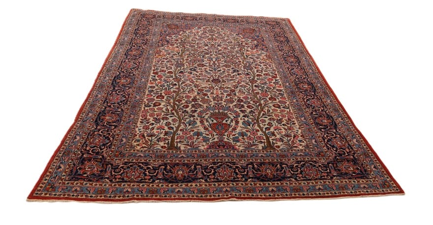 Antique Kashan Persian Rug — 343 × 230 cm, Wool