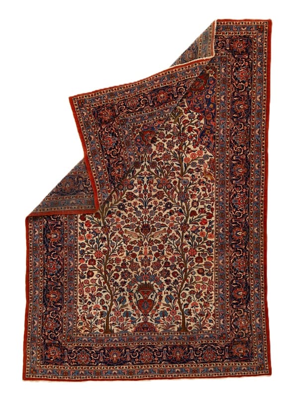 Antique Kashan Persian Rug — 343 × 230 cm, Wool