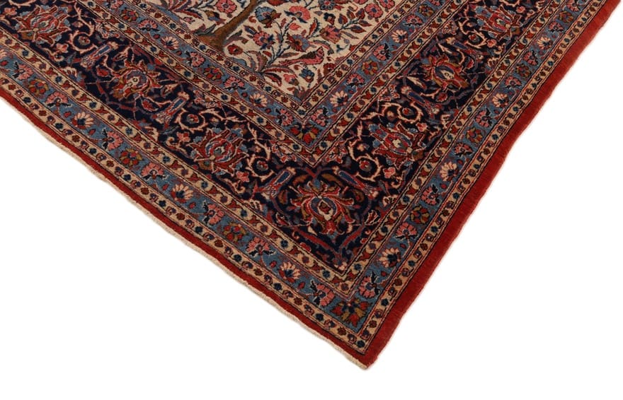 Antique Kashan Persian Rug — 343 × 230 cm, Wool