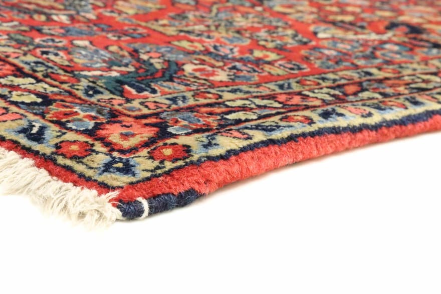 sarough-teppich-122x61-antik-einzigartiges-design-handgeknupft-3 Antique Sarouk Farahan Persian Rug, 120 × 60 cm, Wool