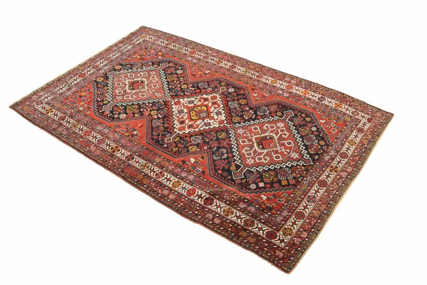 Antique Wool Qashqai Persian Rug, 220 × 152 cm