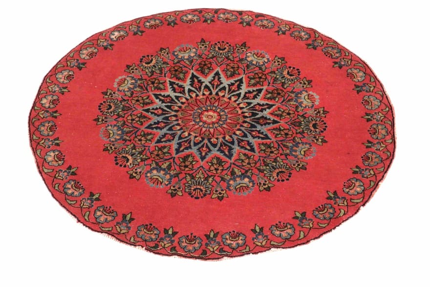 keshan-teppich-102x101-cm-blumenmuster-handgeknupft-perserteppich-2 Antique Kashan Persian Rug, 100 × 100 cm, Wool & Silk
