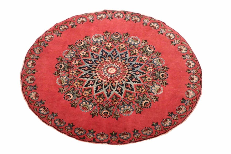 keshan-teppich-102x101-cm-blumenmuster-handgeknupft-perserteppich-3 Antique Kashan Persian Rug, 100 × 100 cm, Wool & Silk