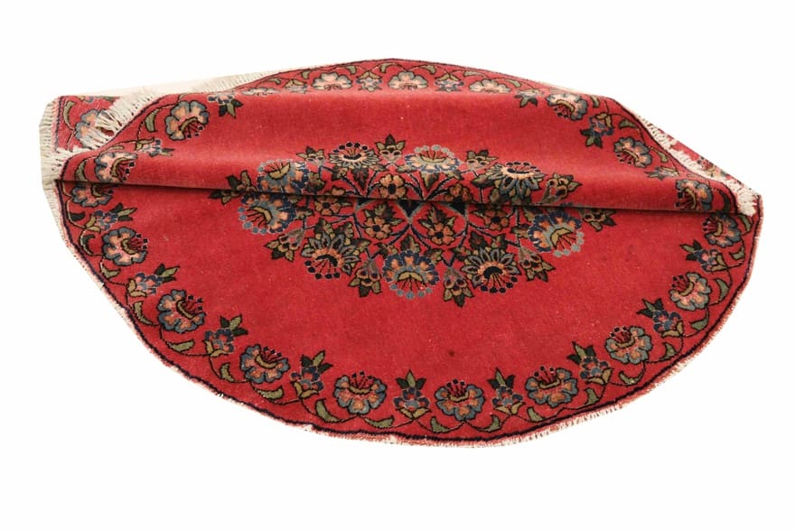 keshan-teppich-102x101-cm-blumenmuster-handgeknupft-perserteppich-6 Antique Kashan Persian Rug, 100 × 100 cm, Wool & Silk