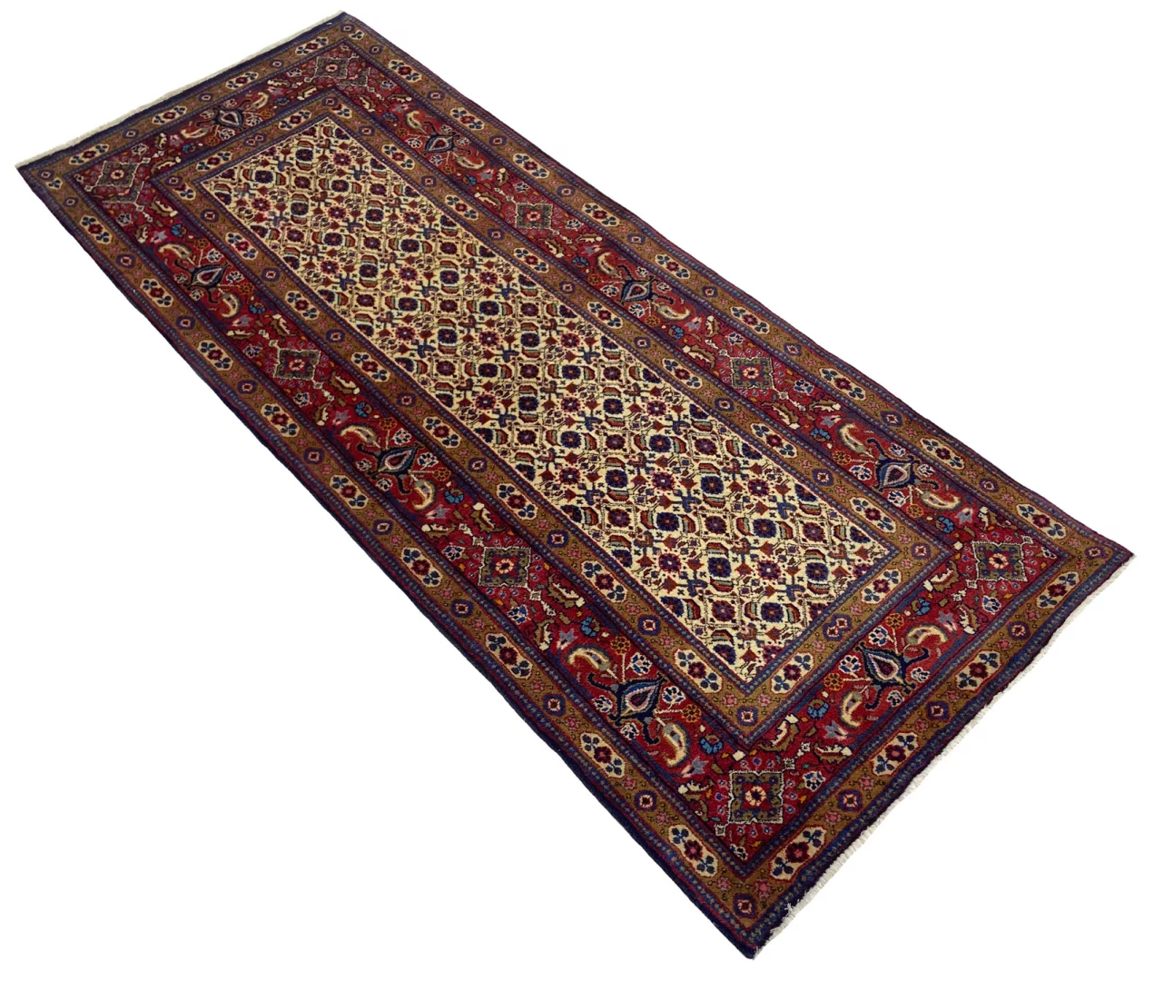 orientteppich-moud-195-x-79-cm-medaillon-360000-knoten-handgeknupft-2 Moud Persian Rug 195 × 79 cm, Wool & Silk, hand-knotted