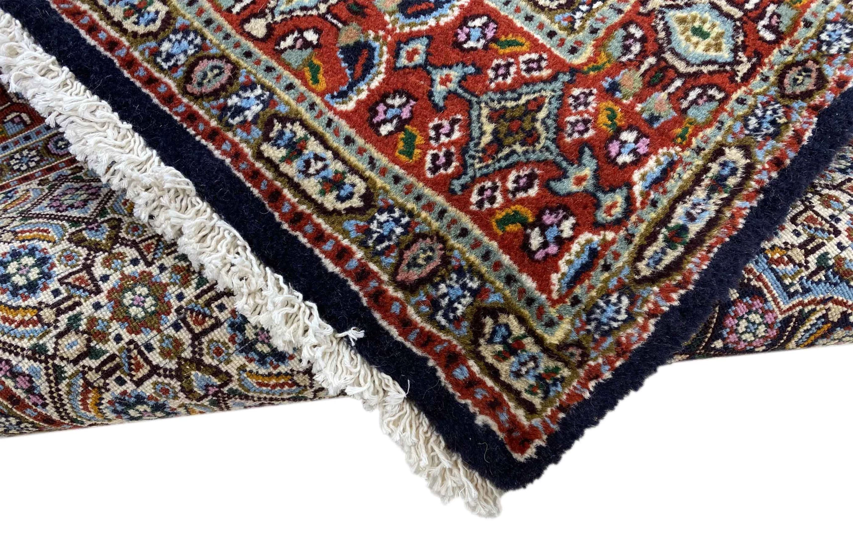 Moud Herati Persian Rug — hand-knotted, 305 × 79 cm, Wool