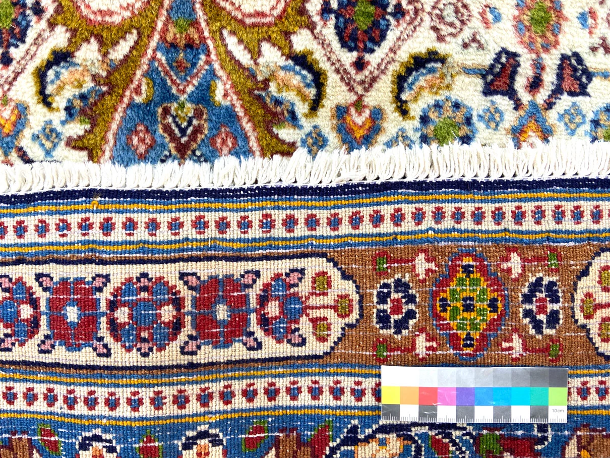 Hand-Knotted Wool & Silk Moud Persian Rug, 316 × 209 cm