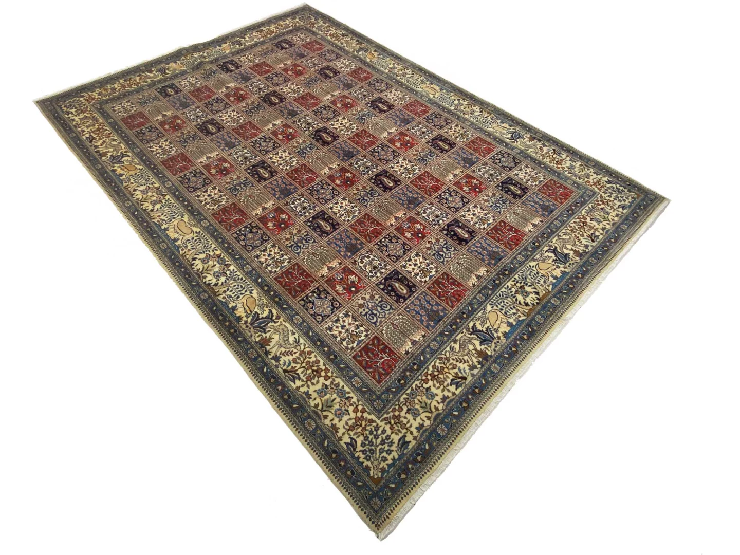 orientteppich-moud-354-x-249-cm-360000-knoten-handgeknupft-2 Hand-Knotted Wool & Silk Moud Persian Rug, 354 × 249 cm