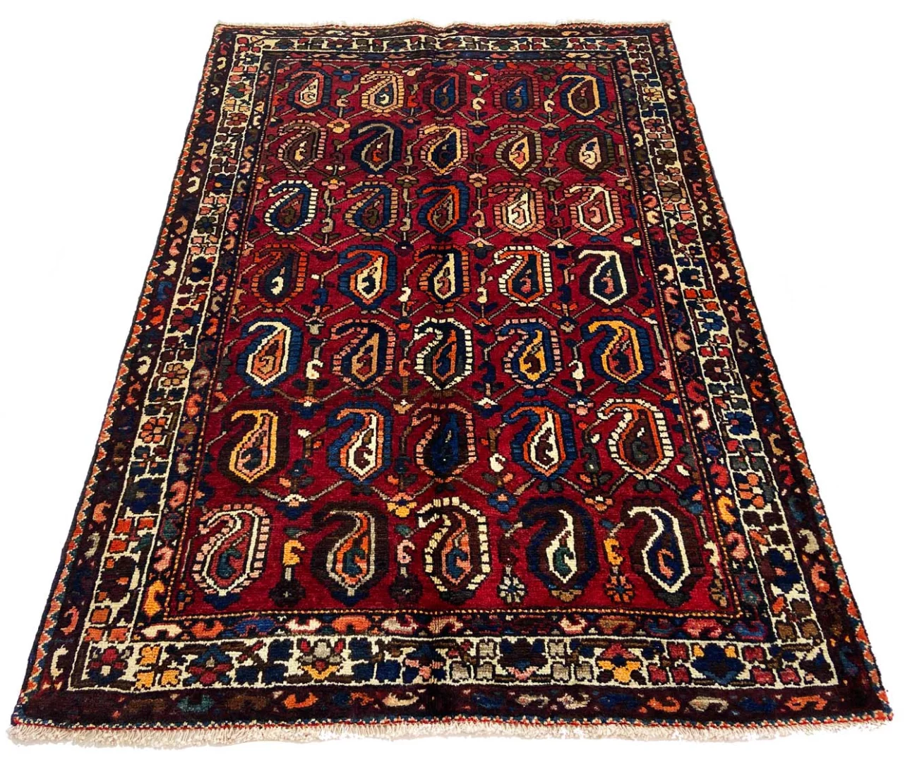 Bakhtiari Persian Rug — hand-knotted, 222 × 151 cm, Wool
