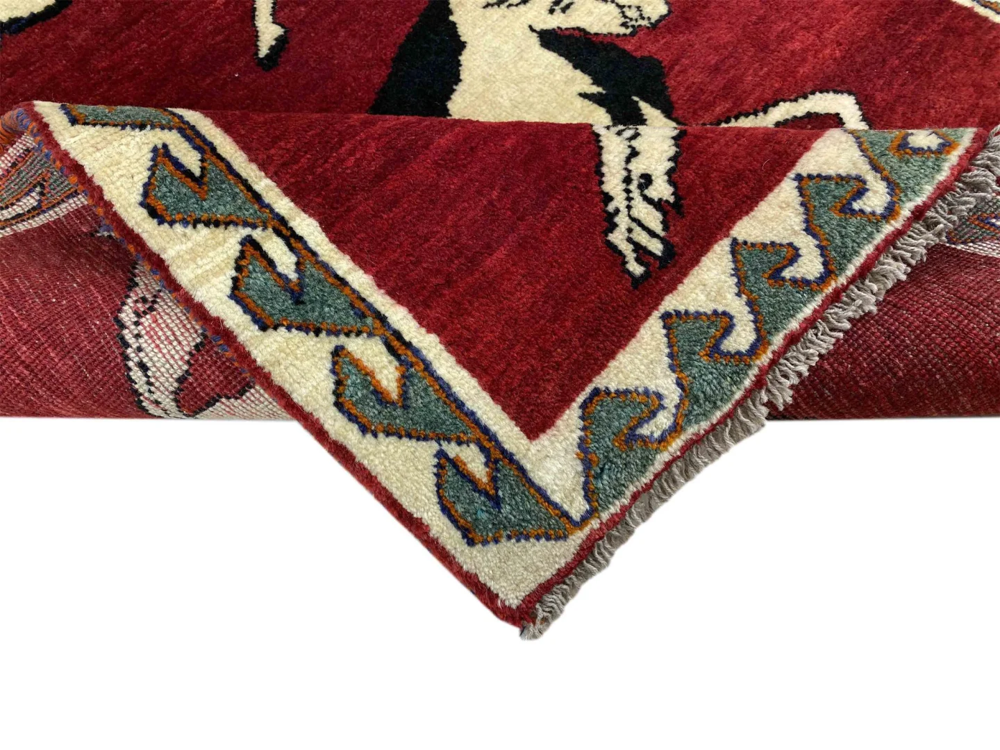 gabbeh-shuli-148-x-108-cm-handgeknupft-90000-180000-knoten-6 Hand-Knotted Wool Gabbeh Persian Rug, 148 × 108 cm