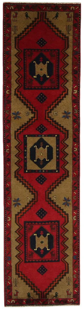 Qashqai Persian Rug 259 × 68 cm, Wool, hand-knotted