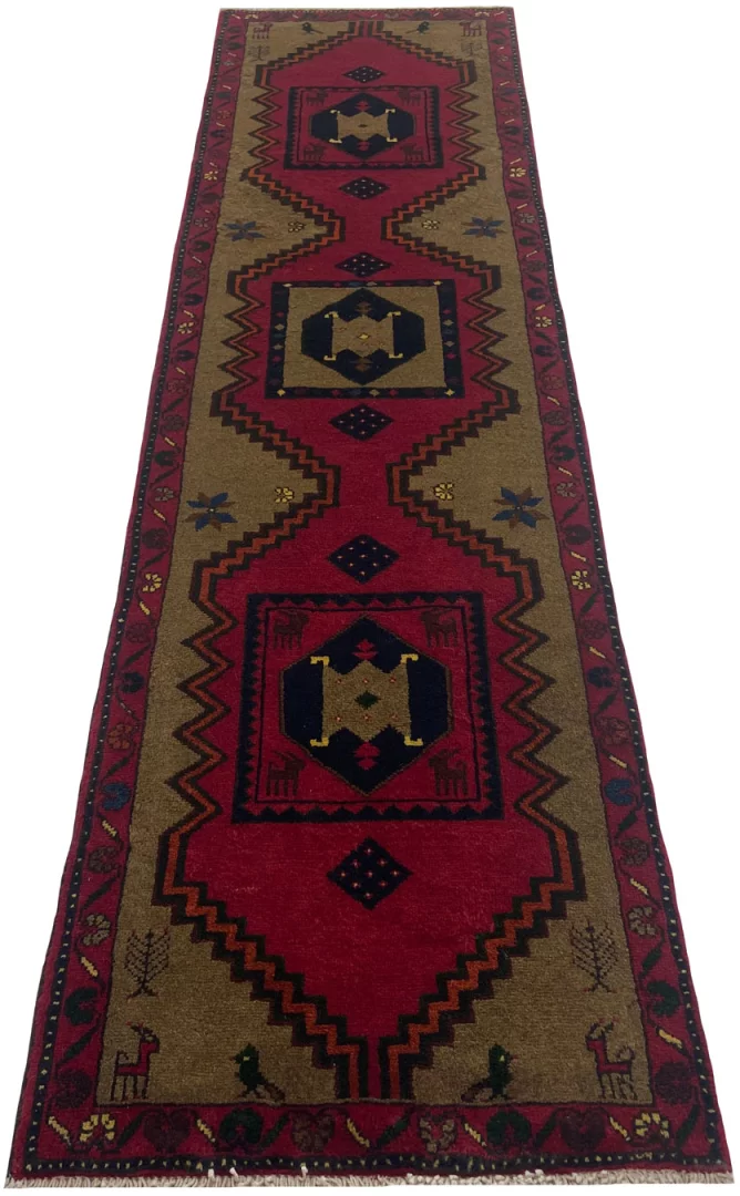 Qashqai Persian Rug 259 × 68 cm, Wool, hand-knotted