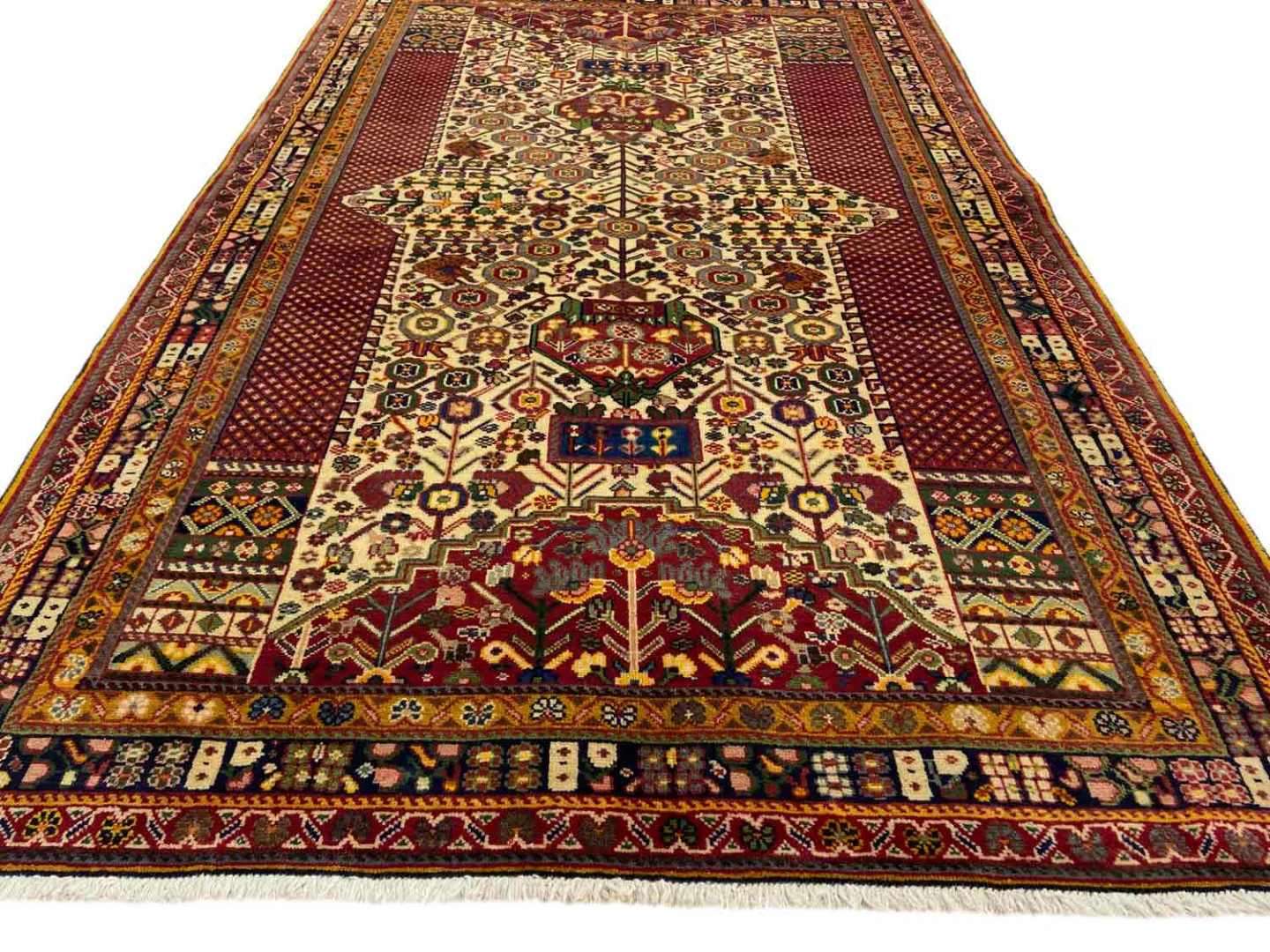 Hand-Knotted Wool Qashqai Persian Rug, 200 × 126 cm