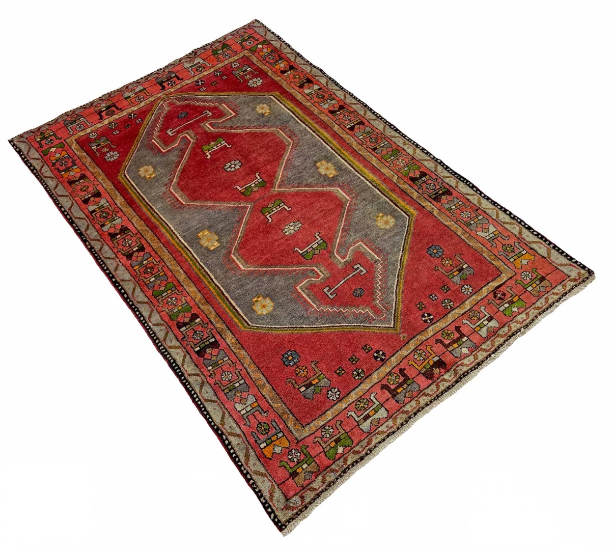 Hamadan Persian Rug 199 × 131 cm, Wool, hand-knotted