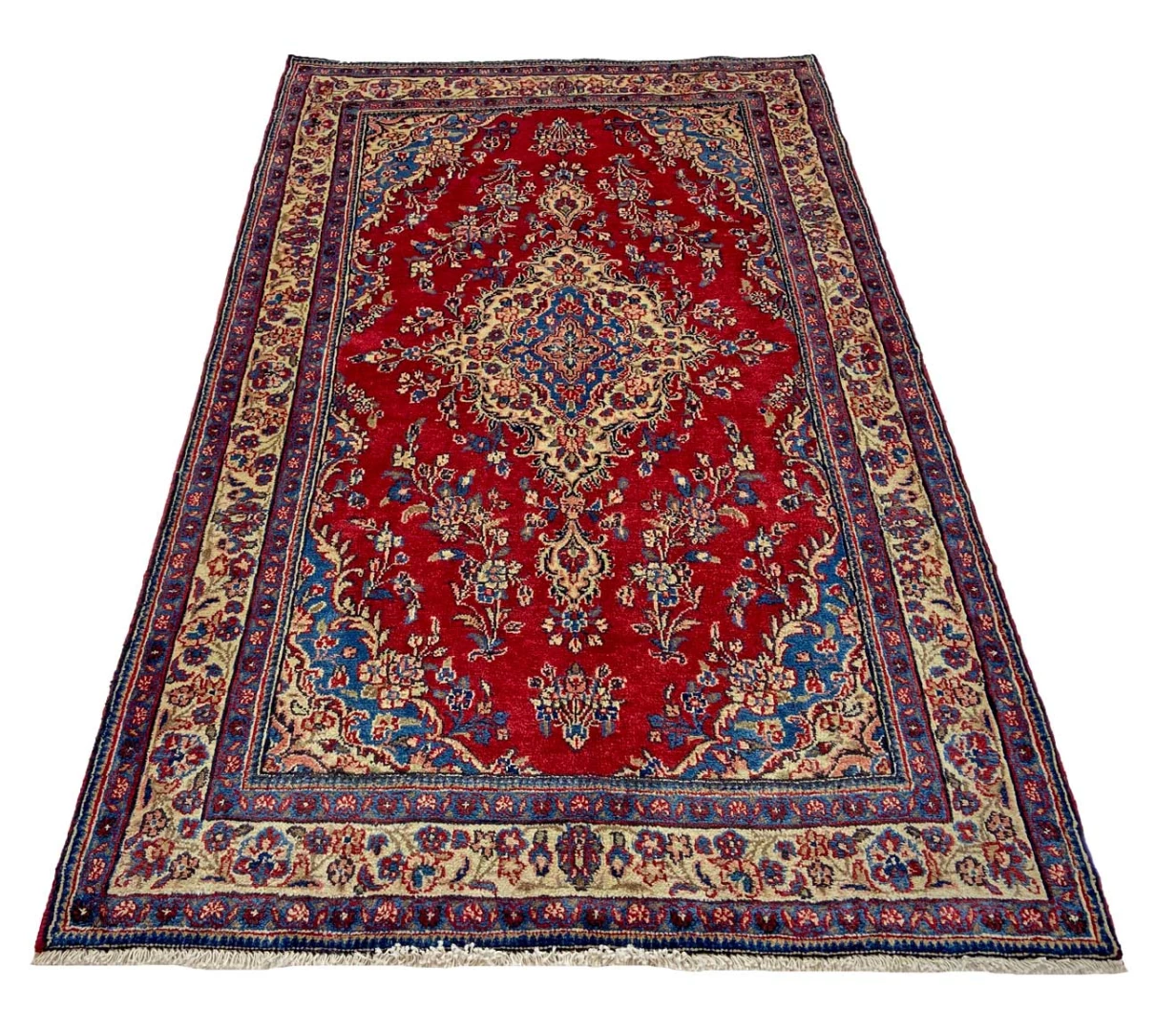 hamadan-teppich-229-x-139-cm-100000-knoten-handgeknupft-perserteppich-1 Hand-Knotted Wool Hamadan Persian Rug, 229 × 139 cm