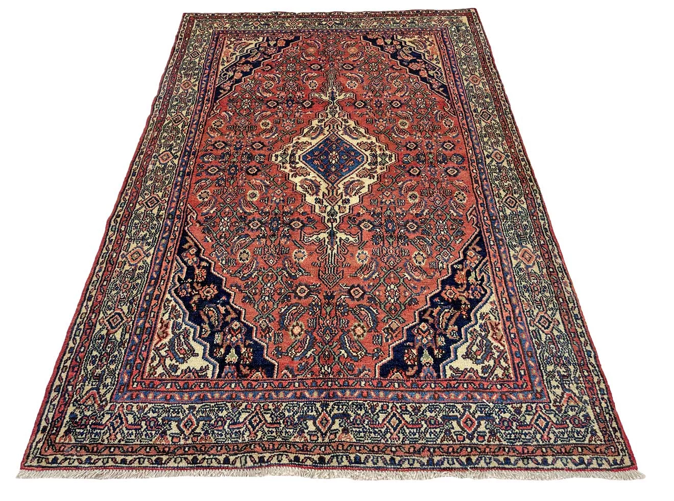 Hamadan Persian Rug 250 × 163 cm, Wool, hand-knotted