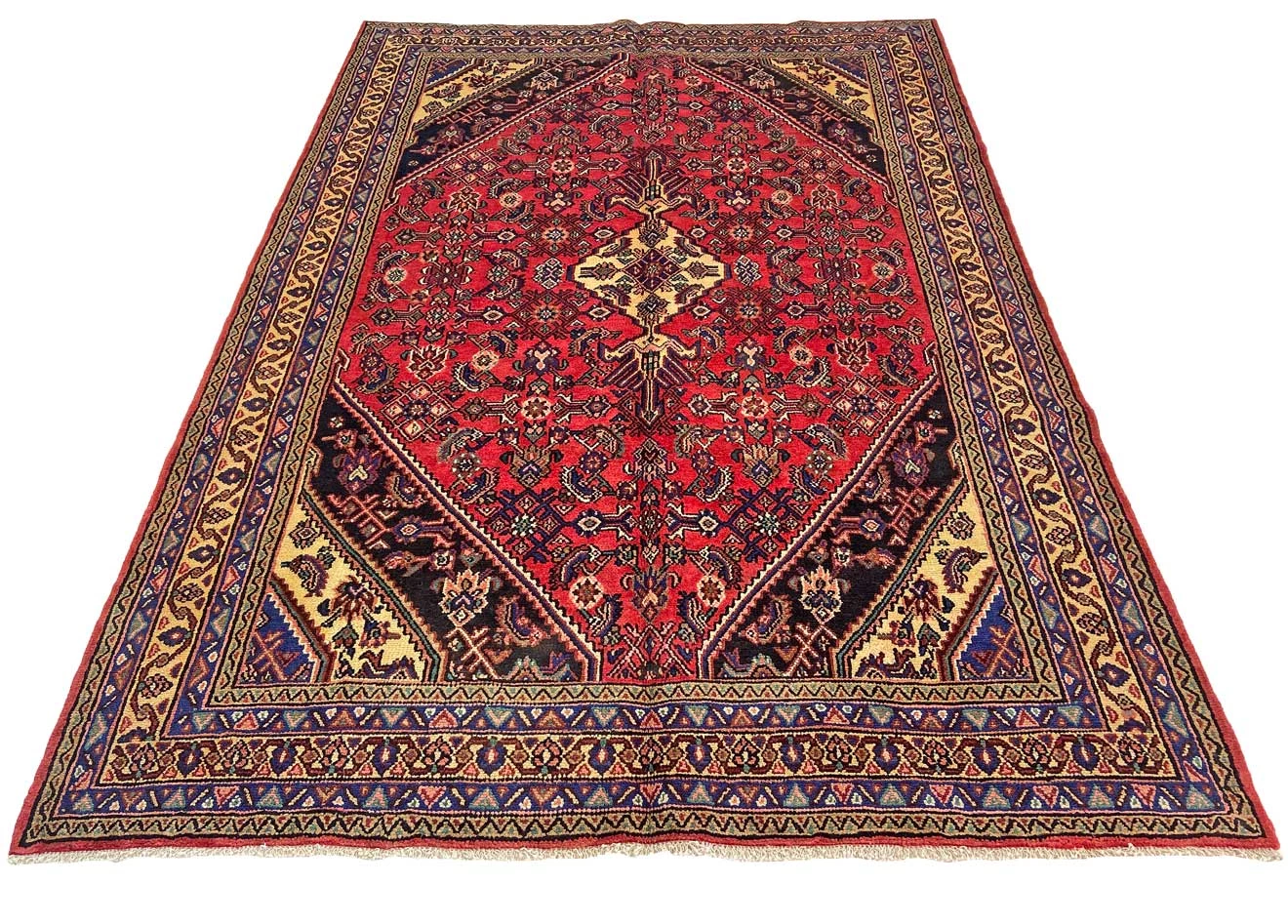 Hamadan Persian Rug 306 × 216 cm, Wool, hand-knotted