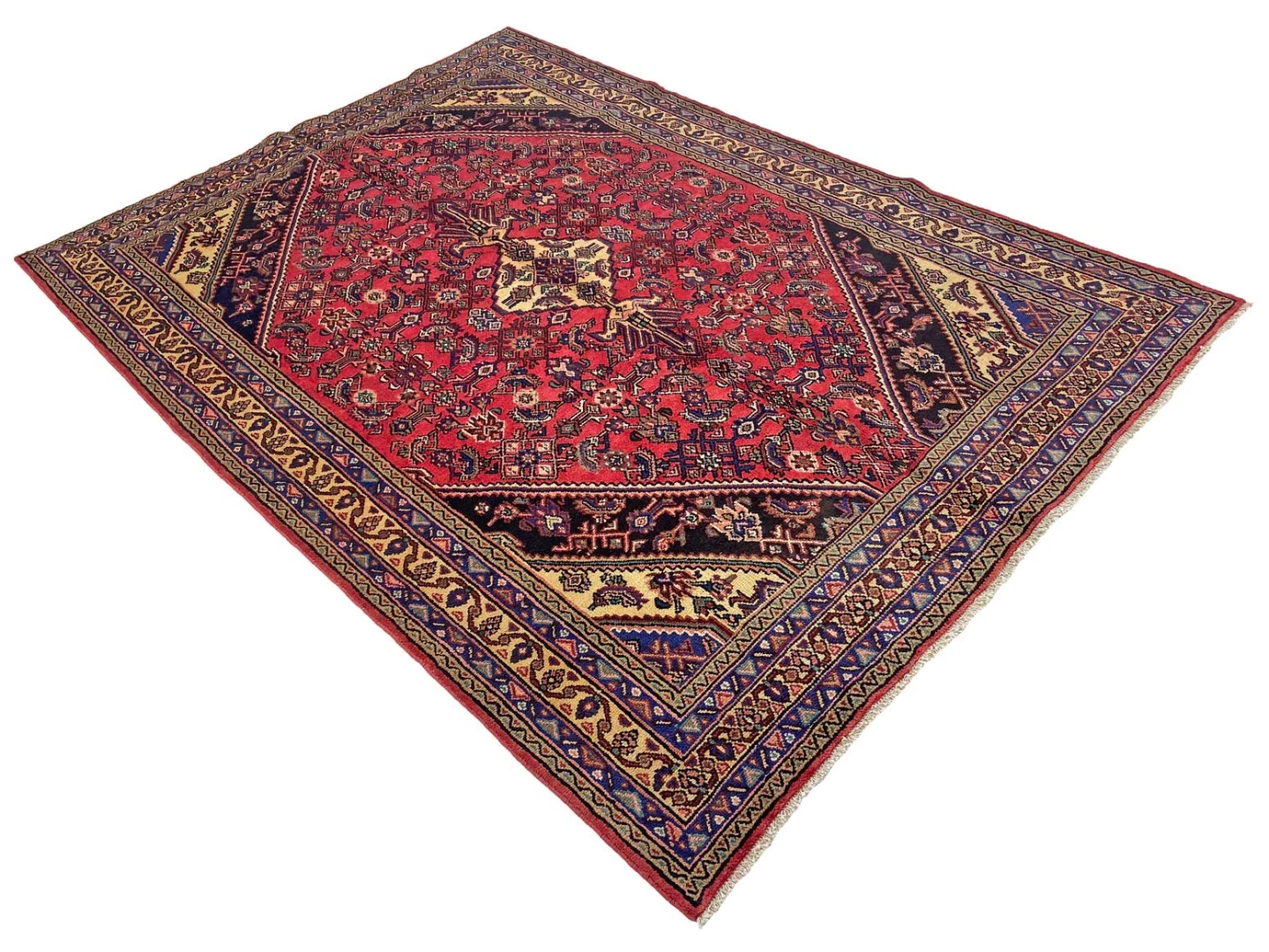 Hamadan Persian Rug 306 × 216 cm, Wool, hand-knotted