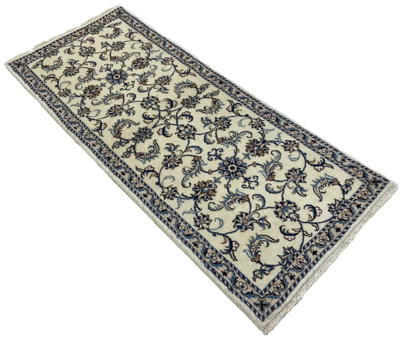 Nain Persian Rug 202 × 81 cm, Wool, hand-knotted
