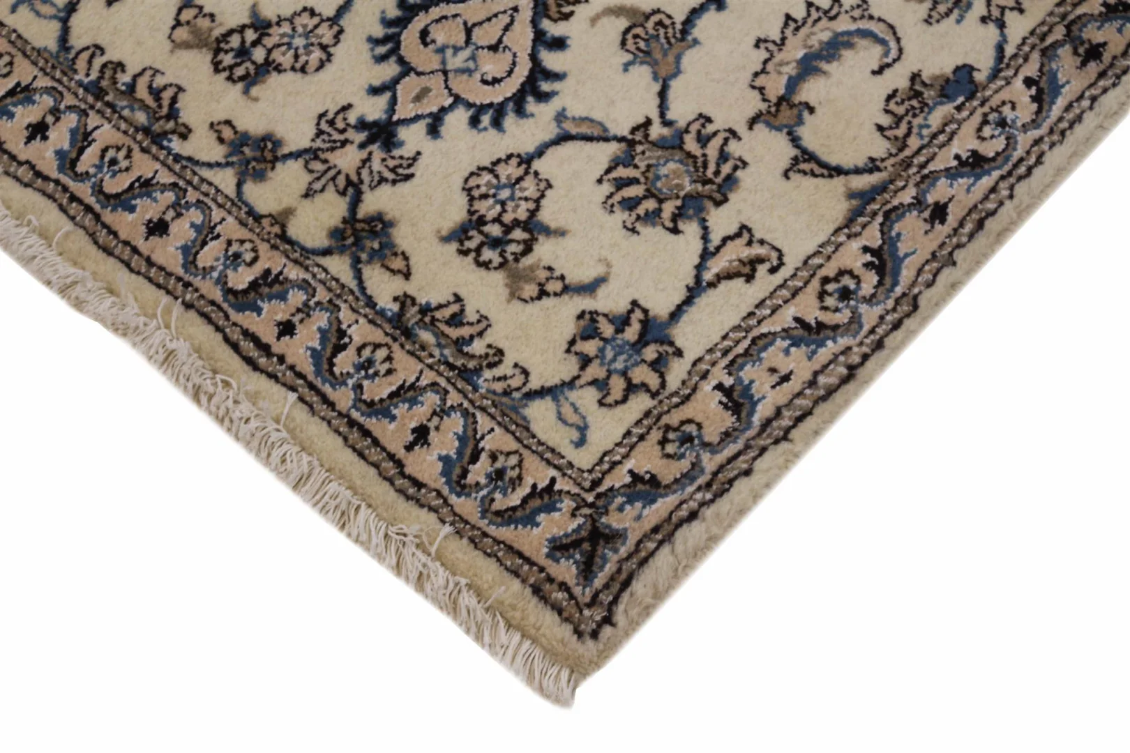 nain-teppich-212-x-76-cm-9-lah-florales-muster-handgeknupft-3 Nain Persian Rug 212 × 76 cm, Wool, hand-knotted